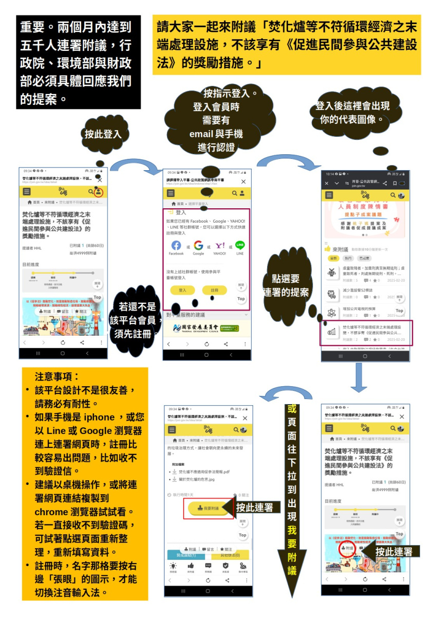 公共政策網路參與平台 連署說明